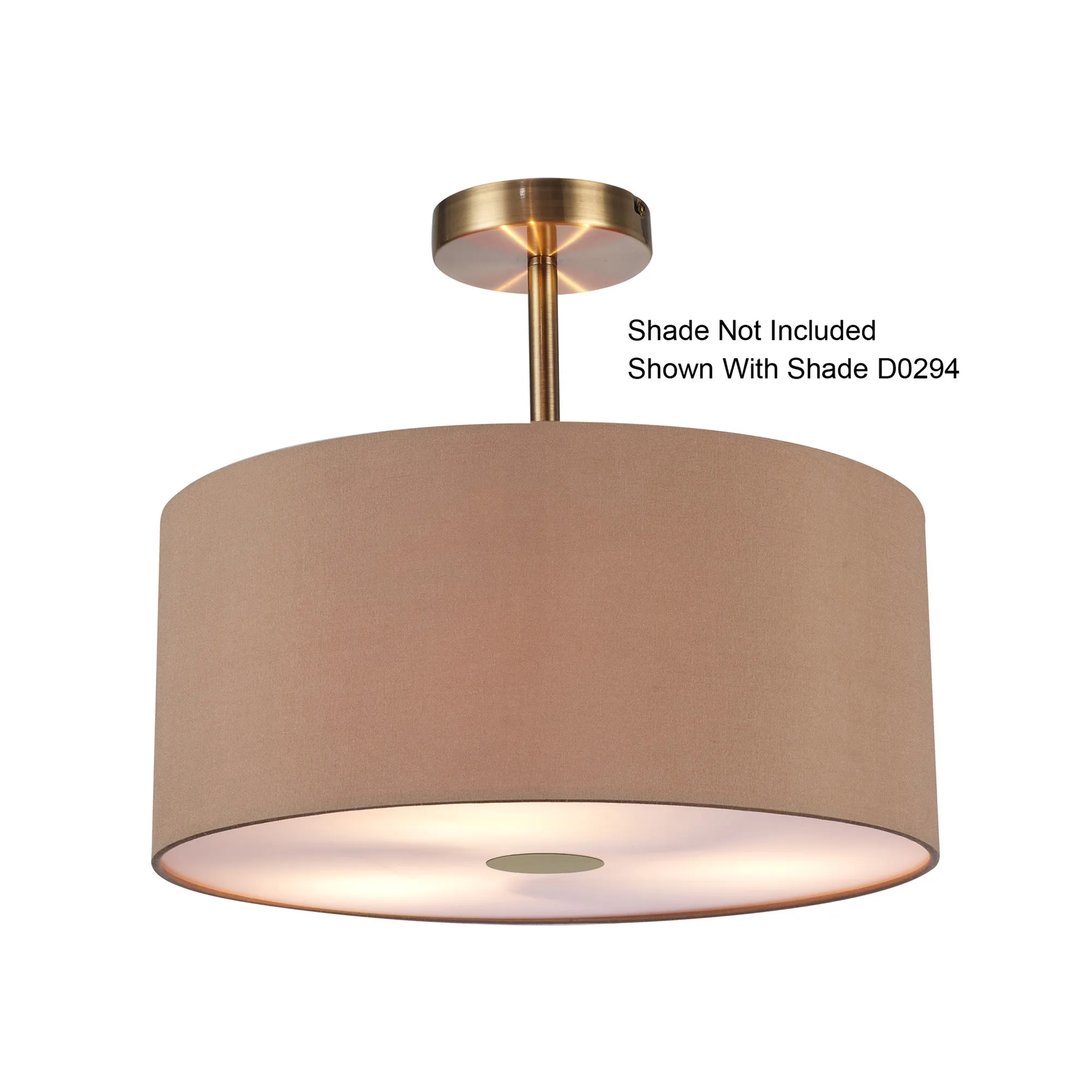 Baymont Semi Flush 3 Light Antique Brass D0337  Deco Baymont AB